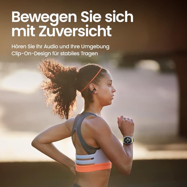 Detalle 2 de Amazfit Up Bluetooth-Kopfhörer (Open-Ear) mit Touch-Steuerung, IPX4, KI-Rauschunterdrückung