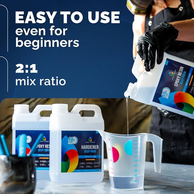Thumbnail 5 de CRAFT RESIN 1.5L Crystal Clear epoxy resin kit 🧪