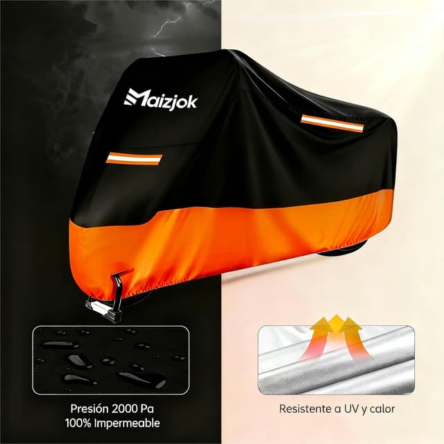 Detalle 2 de Maizjok Funda Moto Impermeable 245x105x125 cm
