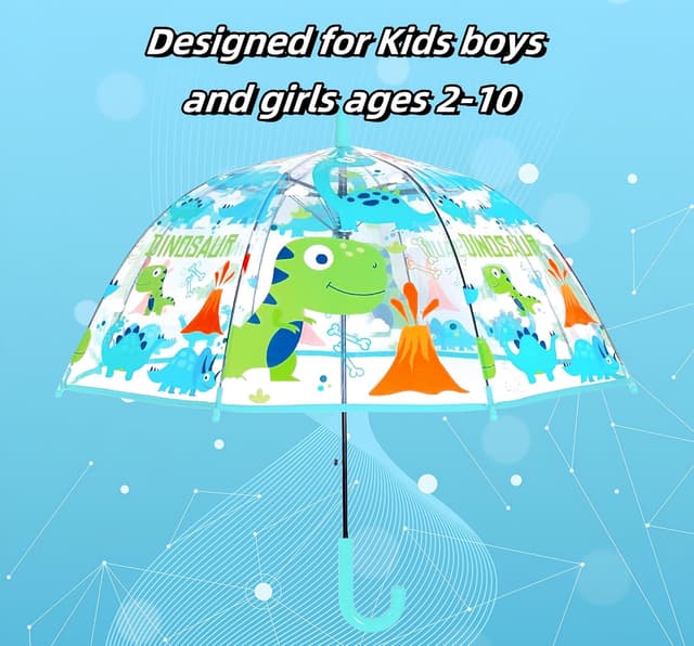 Detalle 2 de Kinder-Regenschirm Rhomba Klar 39 Zoll