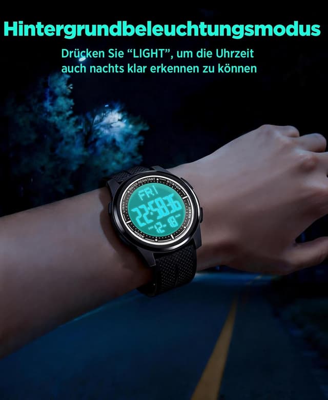 Detalle 2 de WIFORT Digital-Uhr 6,6 mm 5 ATM