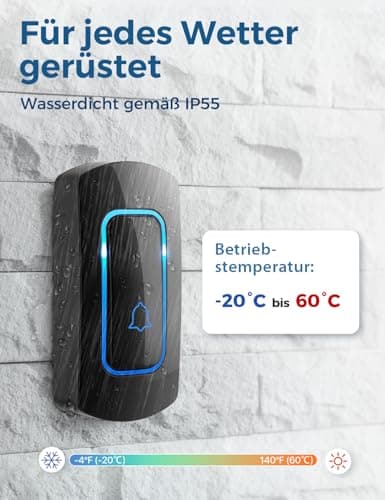 Thumbnail 4 de AVANTEK Sonnette sans Fil, 400 mètres, ⚡