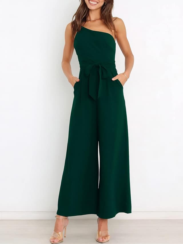 Thumbnail 4 de ANRABESS One-Shoulder Jumpsuit Slim Fit
