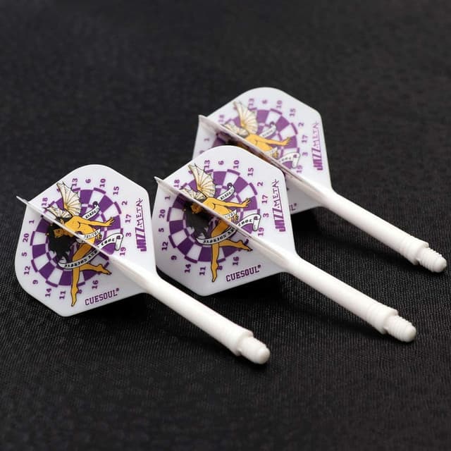 Thumbnail 6 de Ensemble de 3 fléchettes avec arbre intégré CUESOUL (forme Standard) et volants