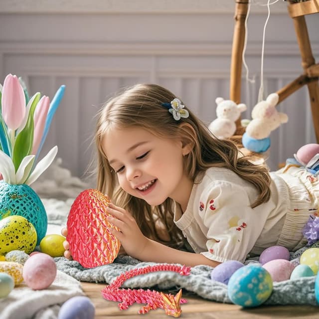 Detalle 1 de Drachenei-Fidget 3D, Klein, Orangerot