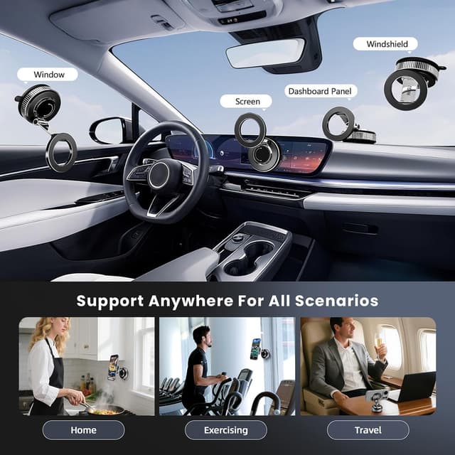 Thumbnail 5 de MOGU Car Phone Holder Magnetic 360° for iPhone