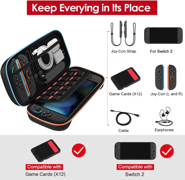 Detalle 2 de ivoler Custodia Switch 2 12 giochi