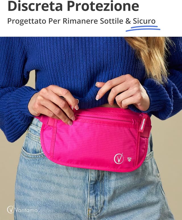 Detalle 2 de Cintura viaggi nascosta RFID portafoglio