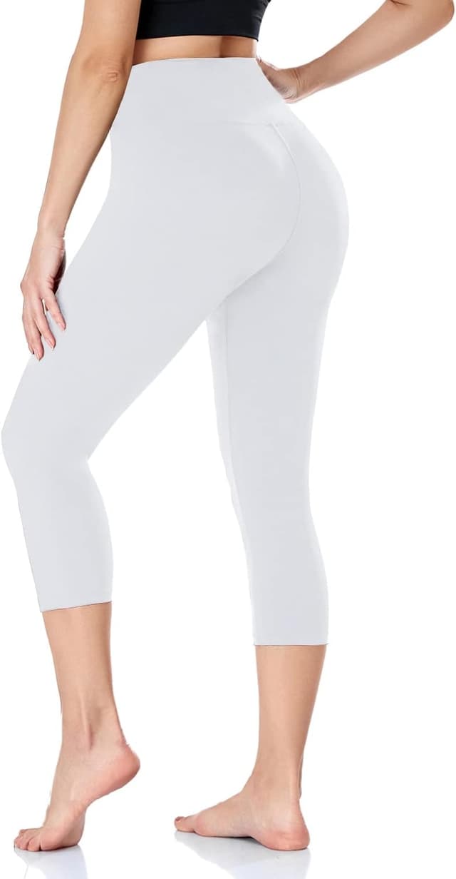 Detalle de ACTINPUT Women’s High Waisted Capri Leggings with Tummy Control (Black, L–XL – UK 14–24)