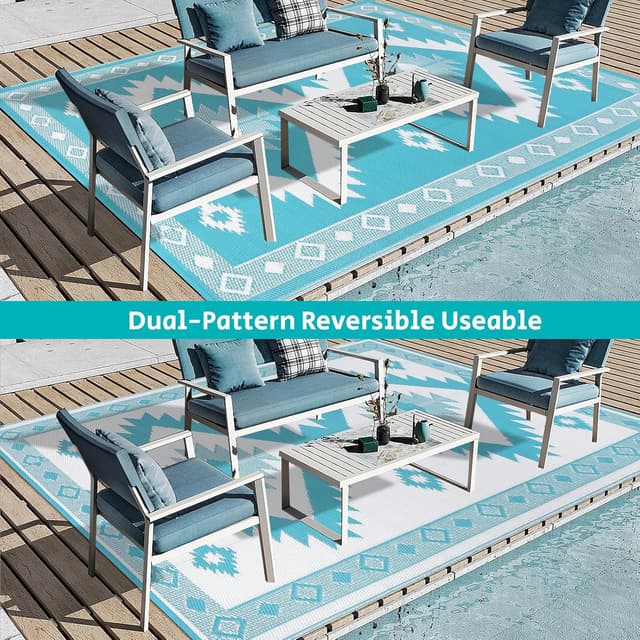 Thumbnail 2 de HEBE Outdoor Rug 8'x10' Waterproof Patio Mat