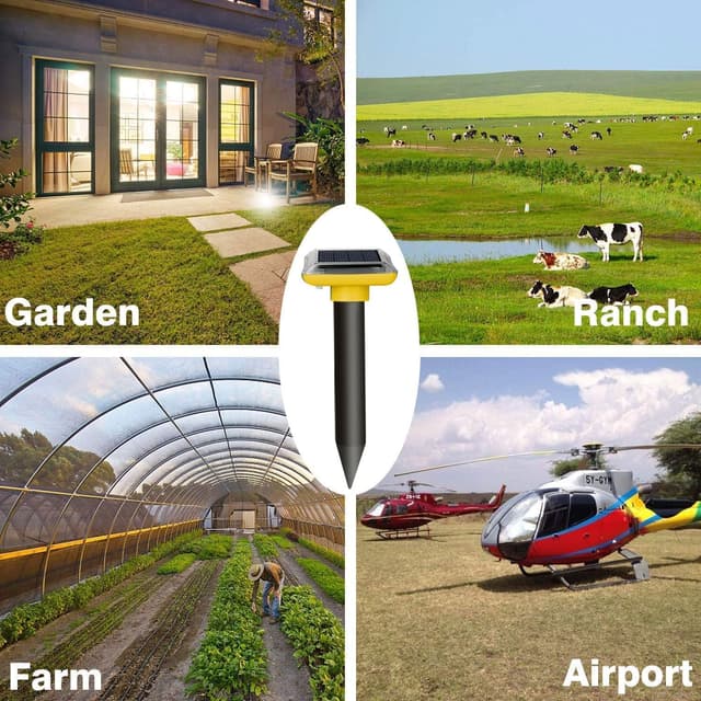 Detalle 2 de WUGEIN Répulsif anti taupes 4X solaire à ultrasons