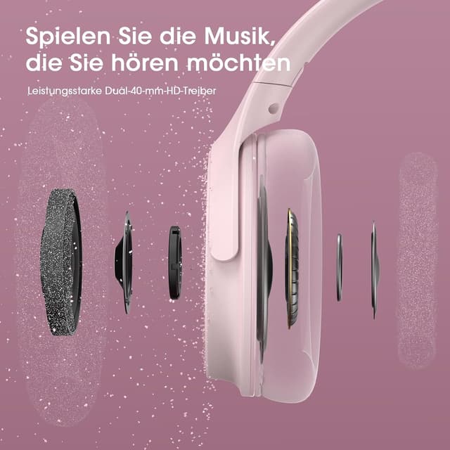 Detalle 1 de DOQAUS Bluetooth Over-Ear mit 70 Std.