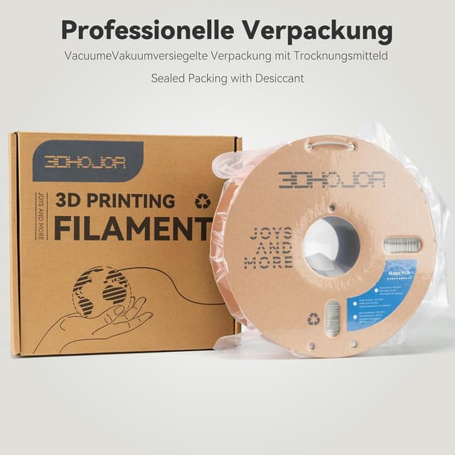 Detalle de 3DHoJor Matte PLA Filament 1.75mm in Light Khaki (Matte finish), 1kg spool