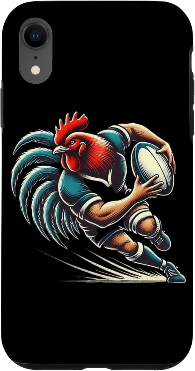 Detalle de Coque Rugby Coq pour iPhone XR