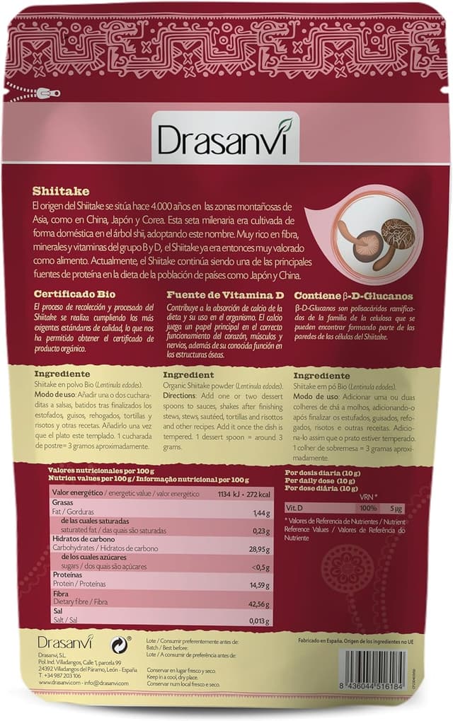 Thumbnail 1 de SHIITAKE BIO 125 g doypack superalimentos 🍄