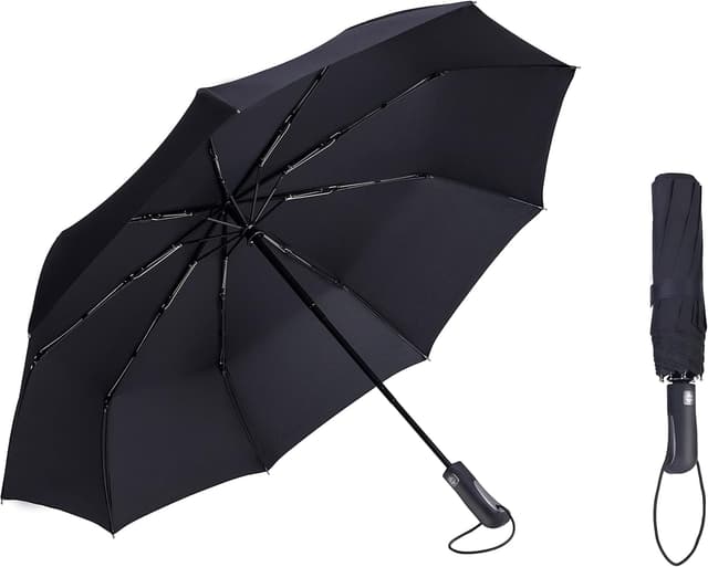 Detalle de SYNHOK Compact Travel Folding Umbrella – durable windproof mini umbrella with auto open/close