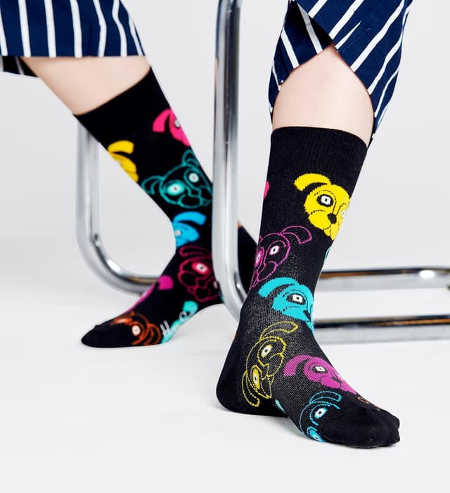 Detalle 2 de Happy Socks chaussettes (lot de 3) mixte – motifs chiens