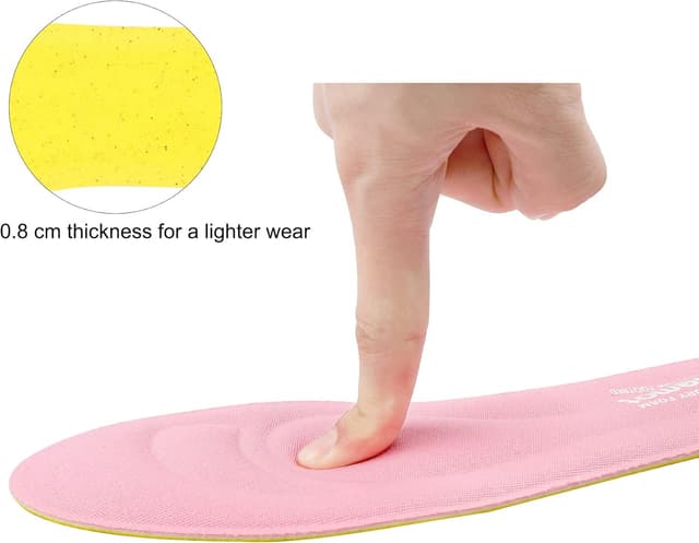 Detalle 2 de riemot 2 Pairs Memory Foam Insoles – soft cushioned replacement inner soles for boots and trainers