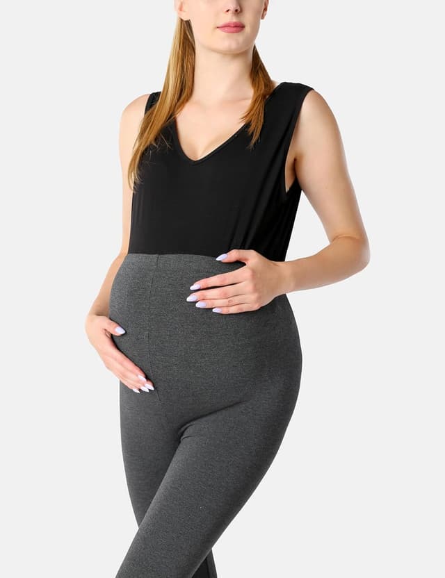 Detalle de Be Mammy Leggings premaman 3/4 BE20-161: vita alta e pizzo morbido