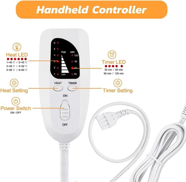 Thumbnail 3 de Manta eléctrica Larga 30x60cm con 6 temperaturas 🌡
