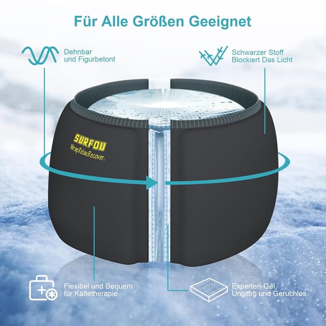 Detalle 2 de SURFOU Migräne Maske Mütze – Kühlmaske für Kopf- und Migräneschmerzen mit 360° Gel Surround