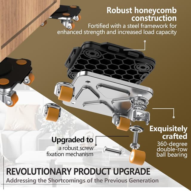 Detalle 2 de ONEON Möbeltransport Profi-Set 4 Rollwagen đ