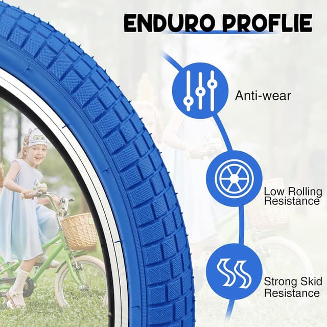 Detalle de ZUKKA 2er-Pack 20 x 2,125 Fahrradreifen (faltbar) inkl. Schlauch für 20 Zoll – AV 35 mm