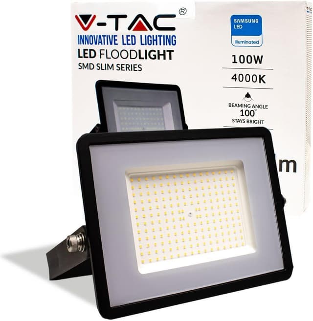 Detalle de V-TAC Faro LED da esterno 100W con chip Samsung, IP65, 8.200 lm (nero)