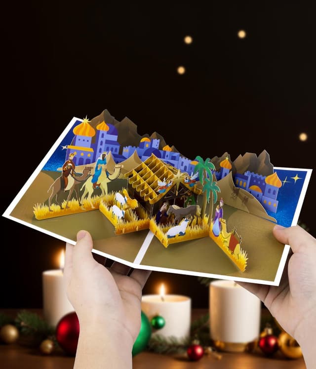 Detalle de Nativity 3D Pop-Up Christmas Card