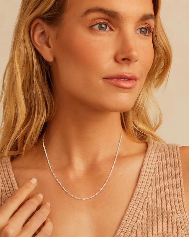 Detalle de Diorra 925 Silberkette 2 mm für Damen