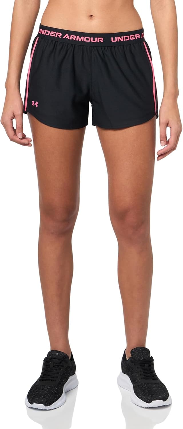 Detalle de Under Armour Women’s Tech Play Up Shorts – lightweight running gym shorts with open-hand pockets