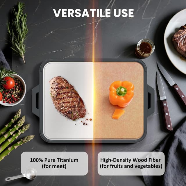 Detalle de Titanium Cutting Board 16×11 🍽