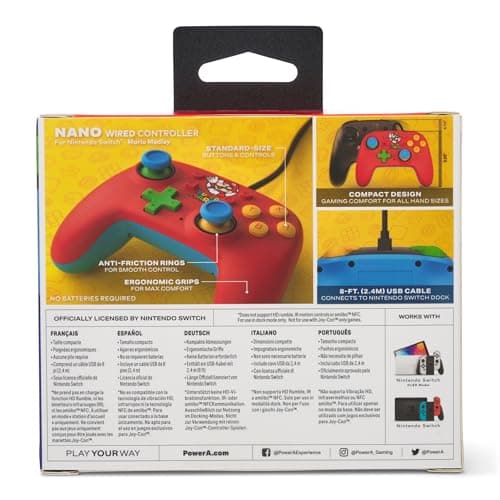 Detalle 1 de Power A Nano mando con cable Nintendo Switch 2,4 m