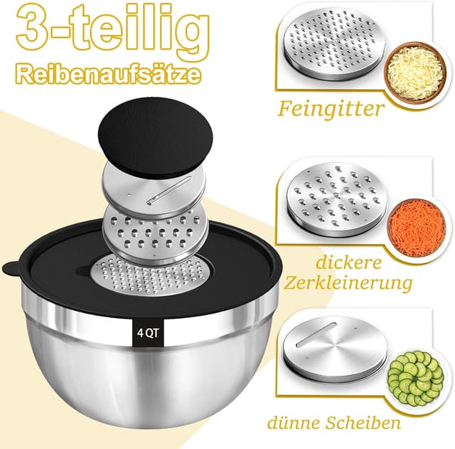 Detalle 2 de Terlulu Rührschüssel Set 5er 4,5L