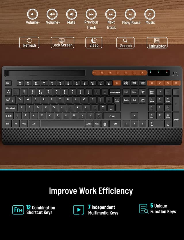 Thumbnail 5 de Wireless Keyboard and Mouse Combo 2.4GHz ⌨