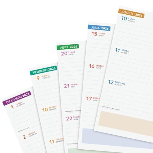 Thumbnail 6 de Finocam Agenda Cosmo Curso 2025–2026 Semana Vista Horizontal 12 meses