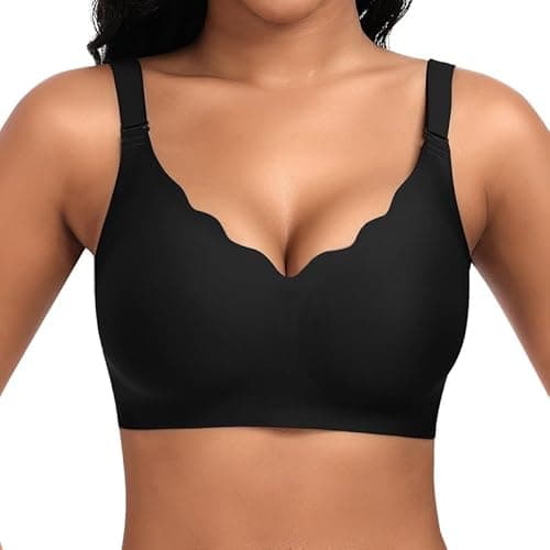 Detalle de Cavotor Non Wired Seamless Support Bra with Extra Extender for Large Breasts