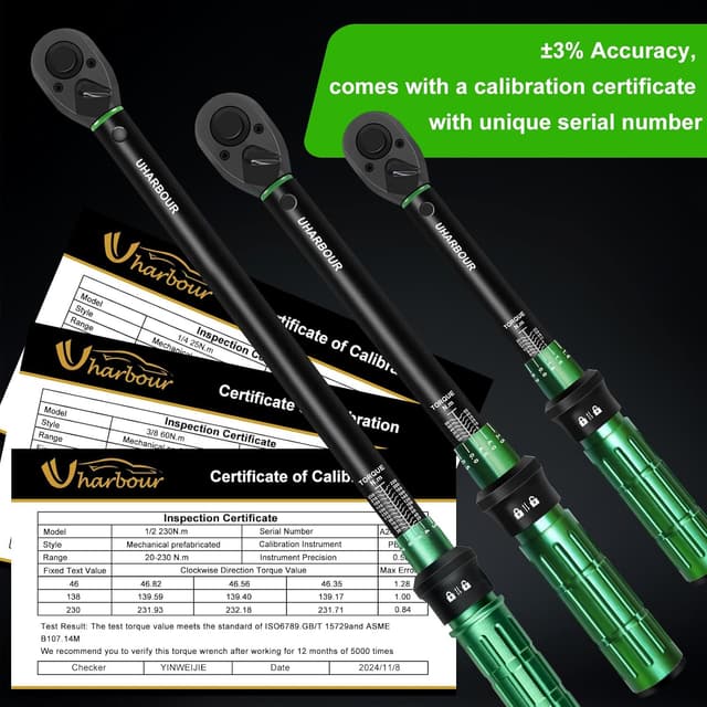 Detalle 2 de Uharbour torque wrench set 3-230 Nm