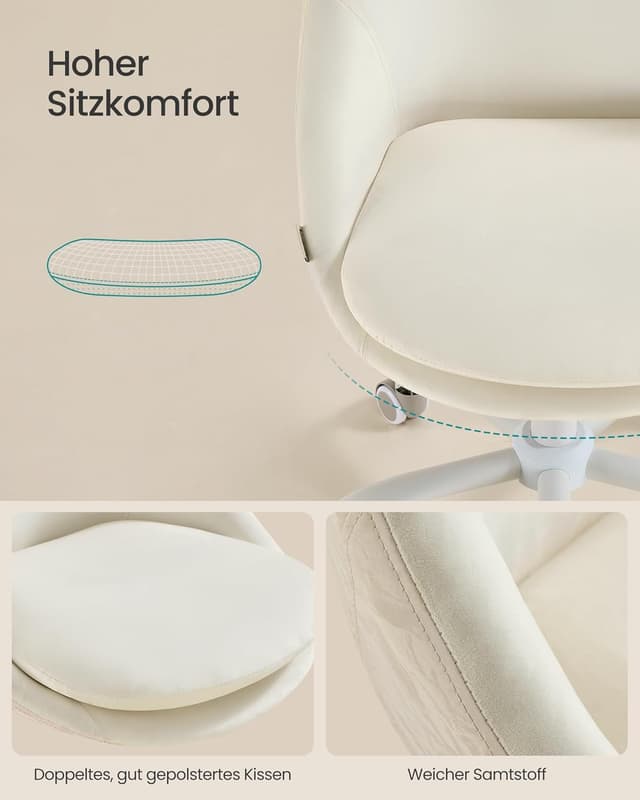 Detalle 1 de Homeoffice-Stuhl SONGMICS OBG020WD01, 110 kg