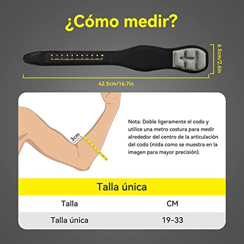 Thumbnail 7 de AGPTEK Coderas 1 x para epicondilitis (codo tenista), ajustables y antideslizantes