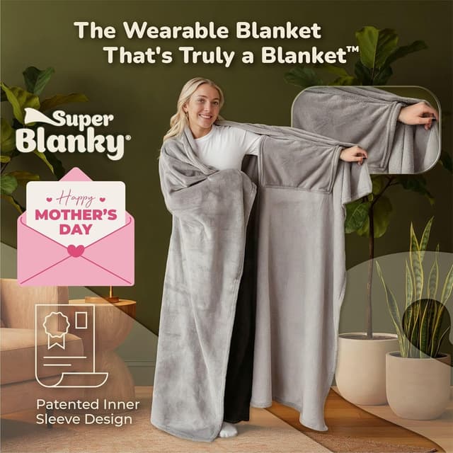 Detalle 2 de Super Blanky Wearable Blanket 70" x 60" 🧣