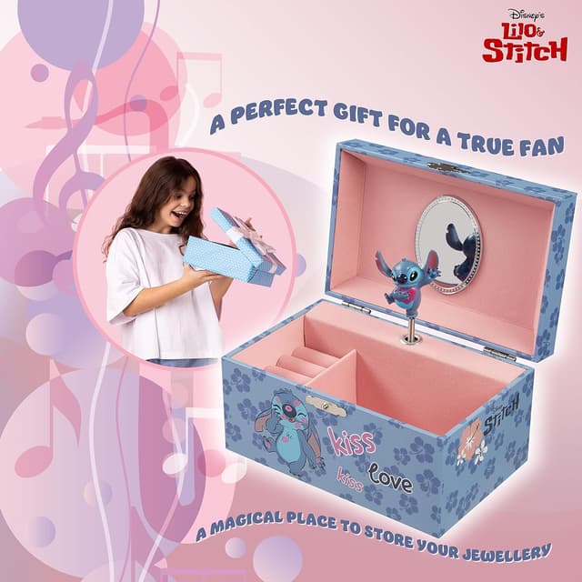 Thumbnail 1 de Disney Stitch Musical Jewellery Box with Spinning Figure