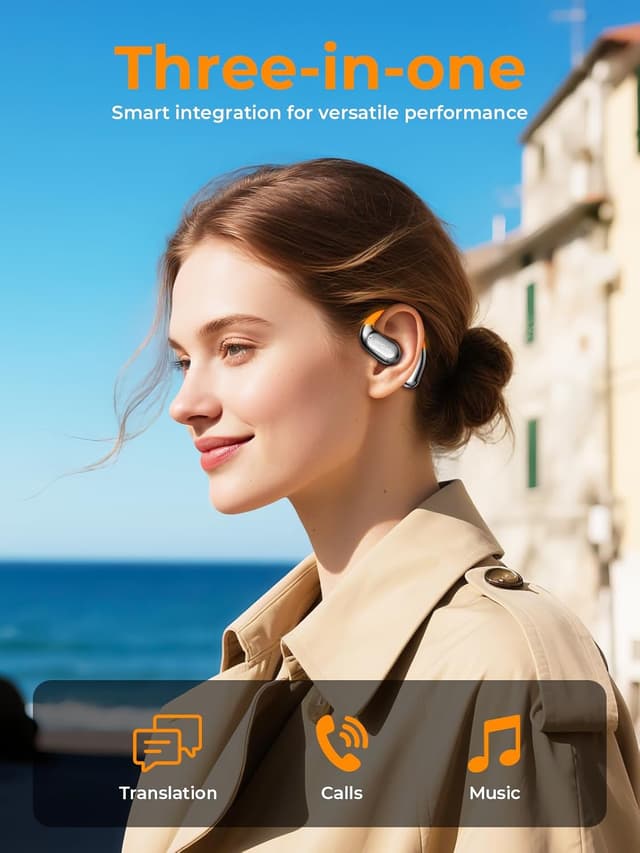 Detalle de Auricolari traduzione AI 150 lingue Bluetooth 5.4