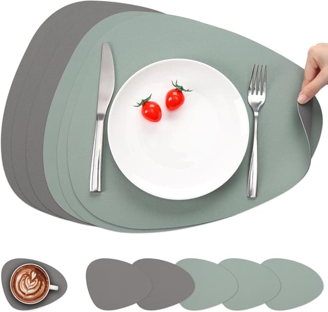 Detalle de Leder Tischsets Myir JUN im Set 6