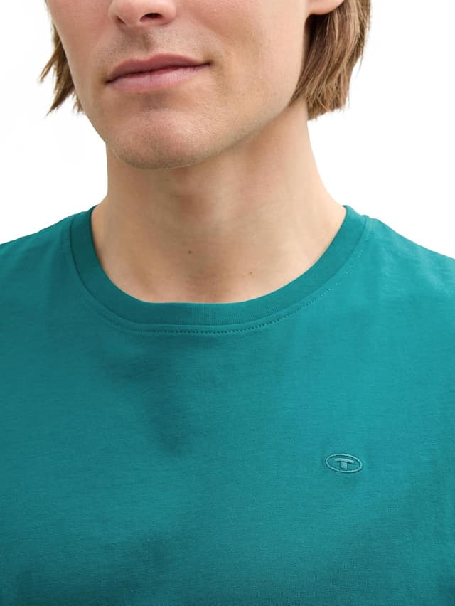 Detalle 2 de TOM TAILOR 1045833 T-Shirt Uomo in tessuto leggero, vestibilità regolare per l’uso quotidiano