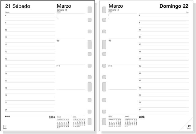 Thumbnail 1 de Finocam Recambio Anual 2026 Día Página