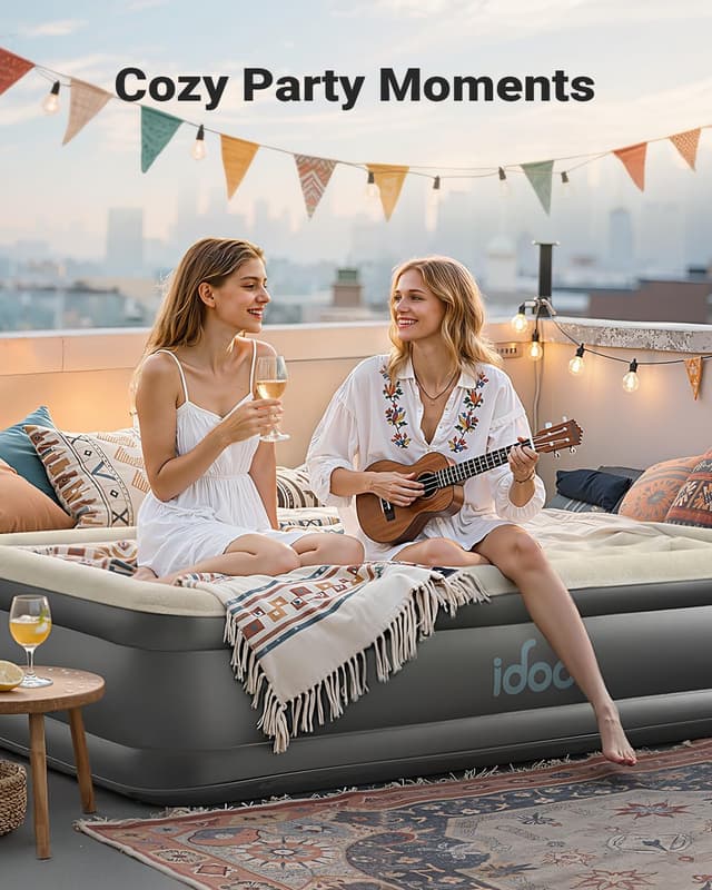 Thumbnail 6 de iDOO Air Mattress Queen 650 lb capacity mattress