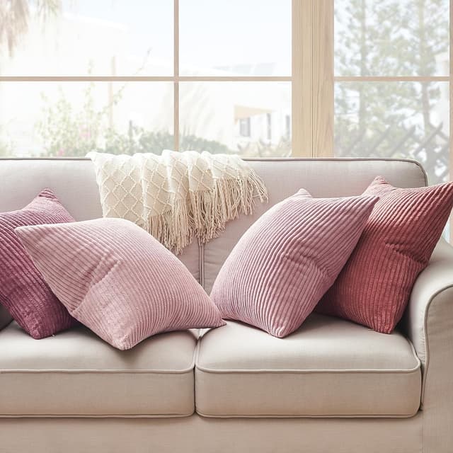 Thumbnail 2 de Topfinel Kissenbezug Rosa 40x40 4er Set