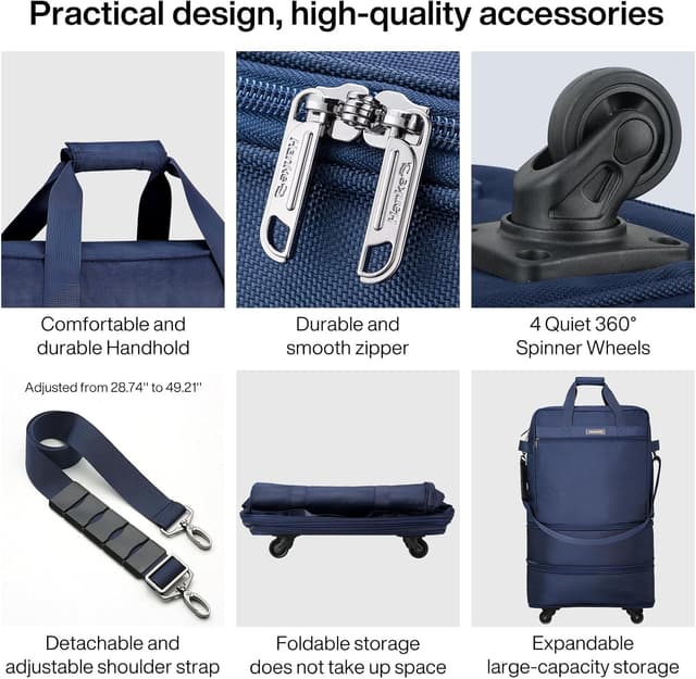 Detalle de Hanke Expandable Large Suitcase 28 inch 4 wheels