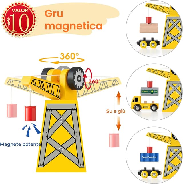 Thumbnail 1 de Tiny Land 55 pezzi set treni 🚂